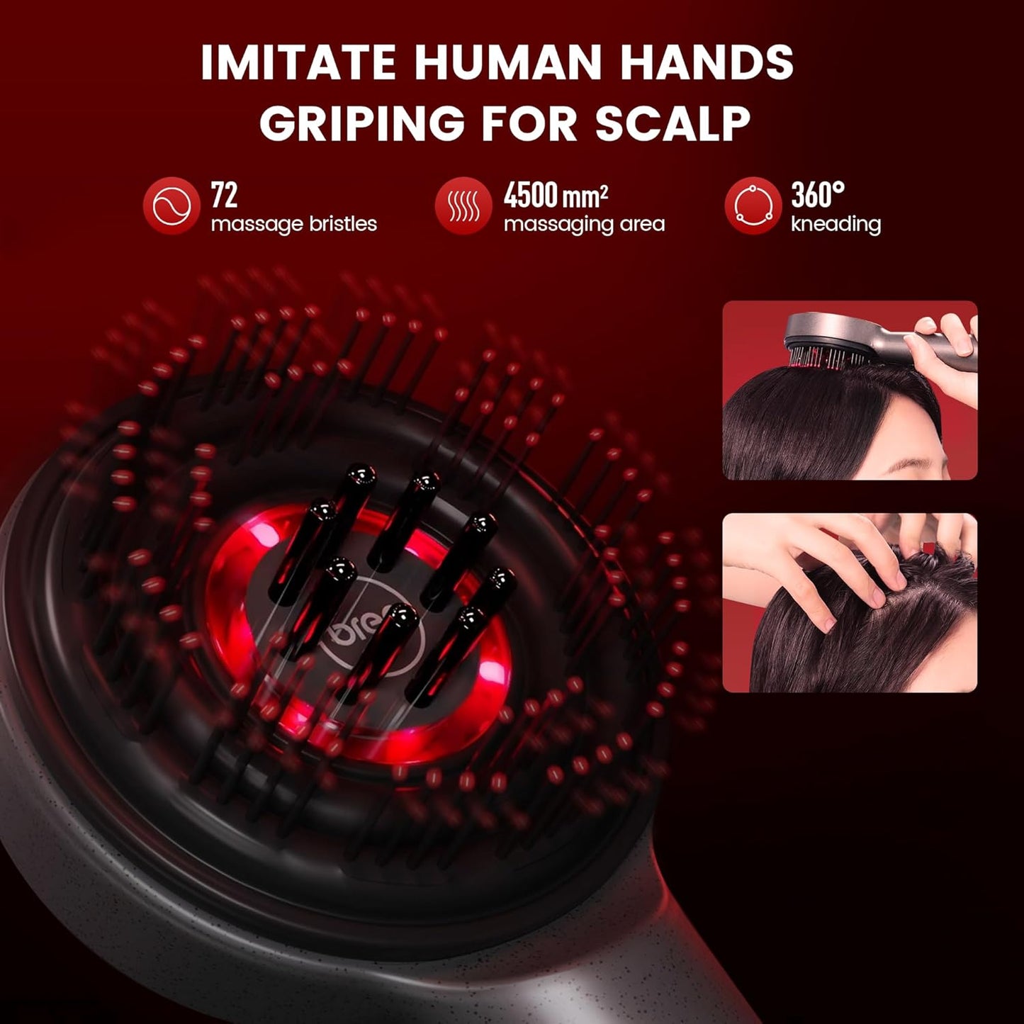 LumiScalpMe™ 3-in-1 Red Light Therapy Scalp Massager